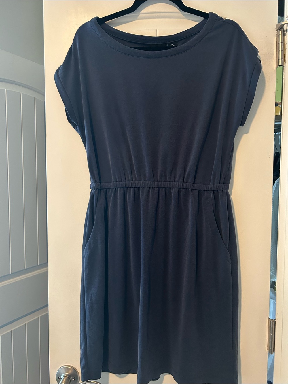 Nicole Miller Navy Blue Short Sleeve Mini Dress